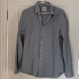 Ben Sherman Navy Checkered Dress Shirt